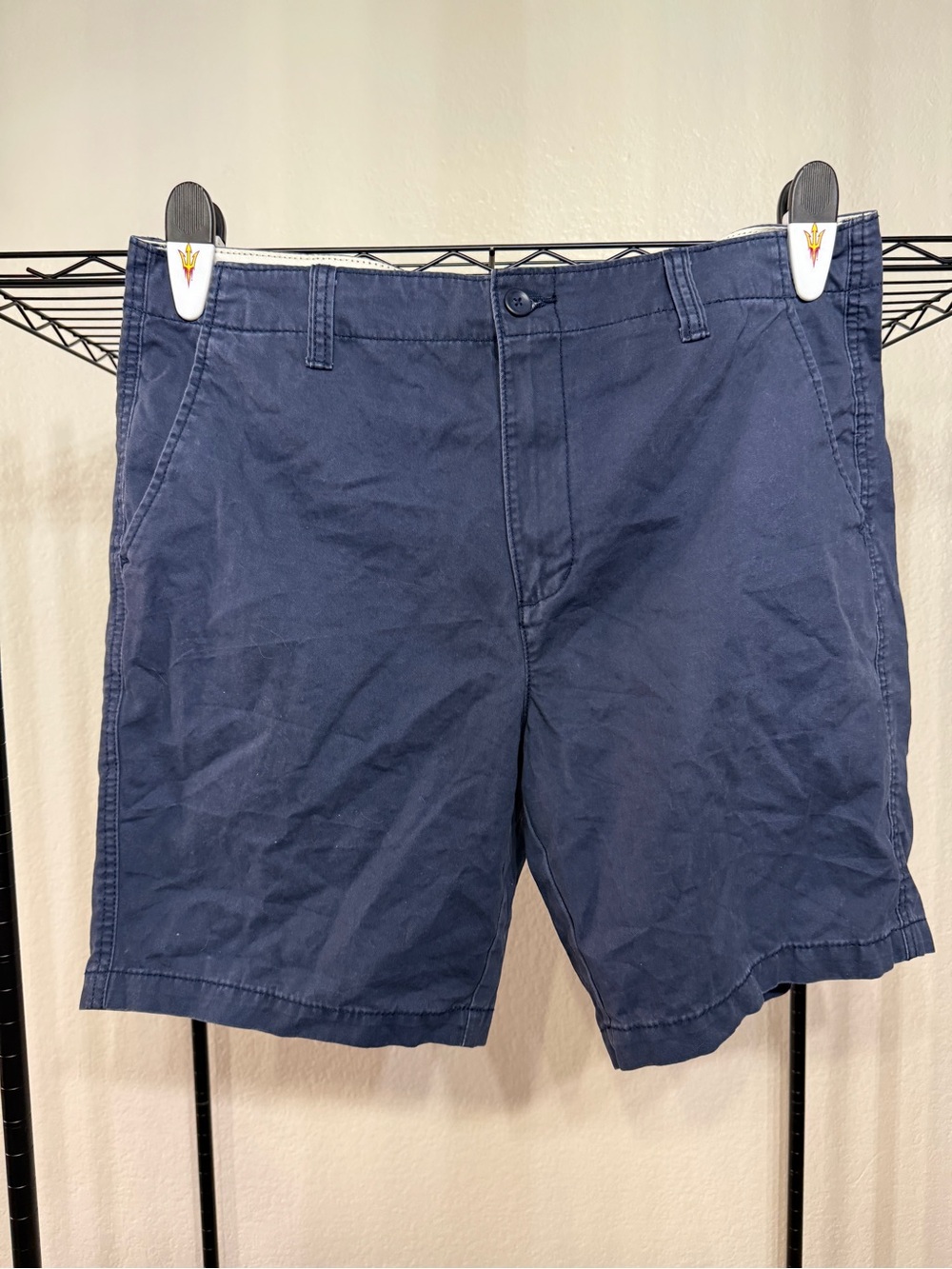 Old Navy Men’s Navy Flat-Front Cotton Shorts